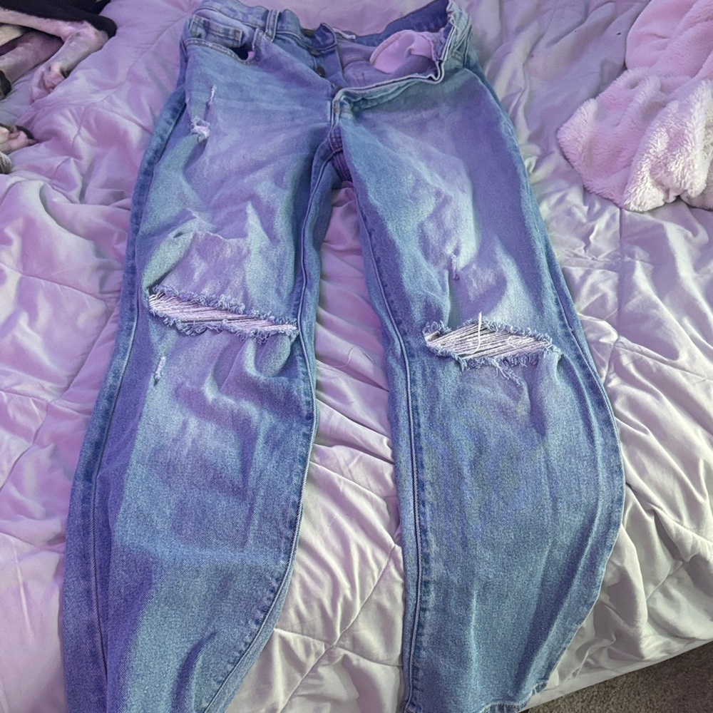 Windsor Light Blue Distressed Boyfriend Jeans